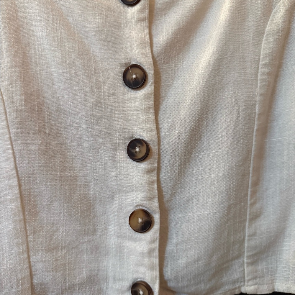 Ivory Button-Up Top - Picture 4 of 5
